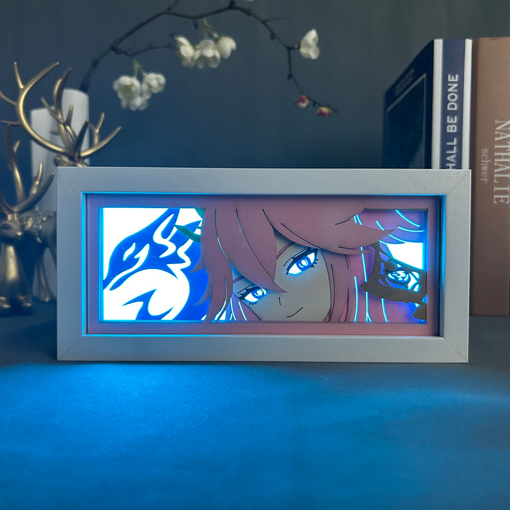Anime Light Box: Yae Miko Inspired | Genshin Impact Anime Gifts
