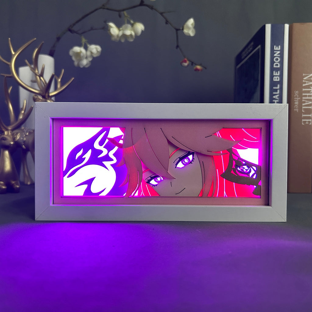 Anime Light Box: Yae Miko Inspired | Genshin Impact Anime Gifts