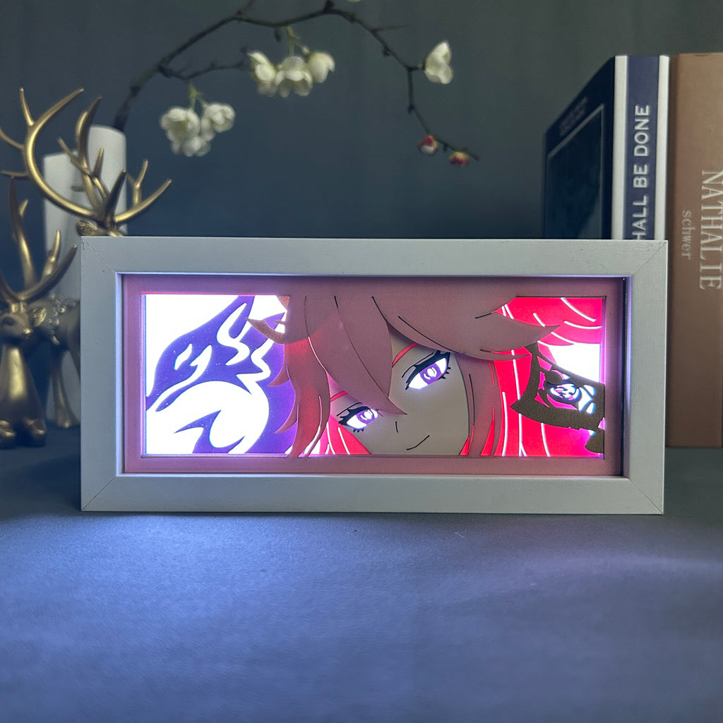Anime Light Box: Yae Miko Inspired | Genshin Impact Anime Gifts