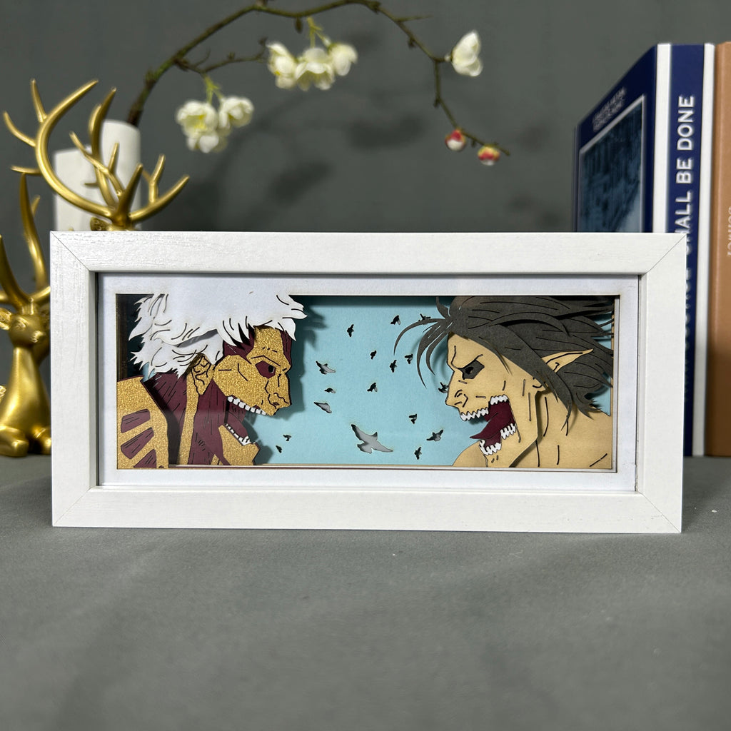 Anime Light Box: Eren Yeager x Reiner Braun Inspired | Attack on Titan Anime Gifts