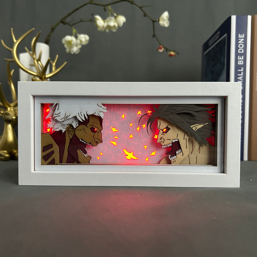 Anime Light Box: Eren Yeager x Reiner Braun Inspired | Attack on Titan Anime Gifts
