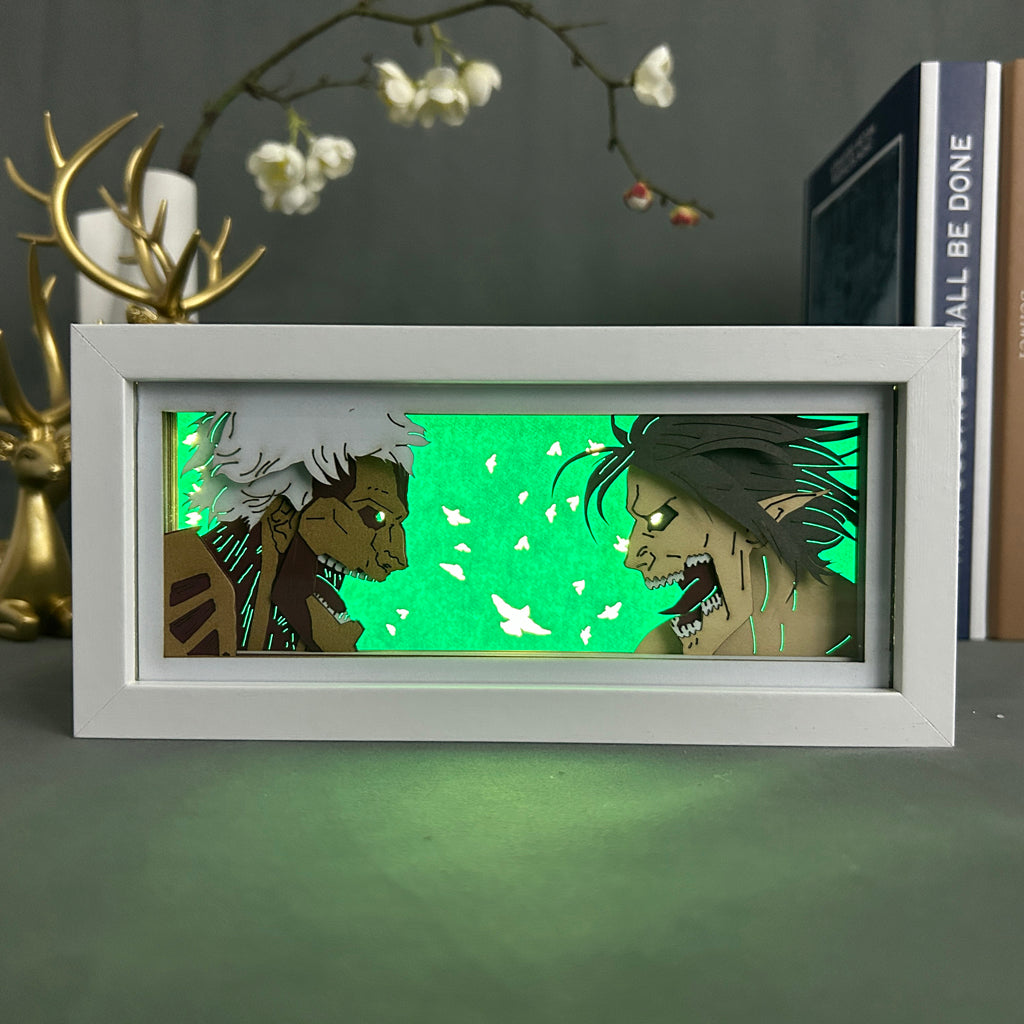 Anime Light Box: Eren Yeager x Reiner Braun Inspired | Attack on Titan Anime Gifts